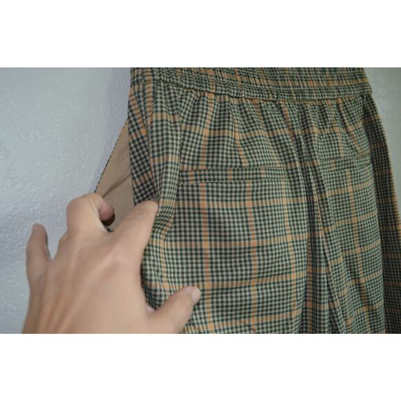 Urban Outfitters Paige Pants Size S Plaid High Waist Pleated Cropped Trouser - Picture 8 of 12